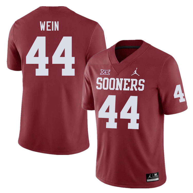 Men #44 Taylor Wein Oklahoma Sooners College Football Jerseys Stitched-Crimson